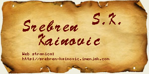 Srebren Kainović vizit kartica